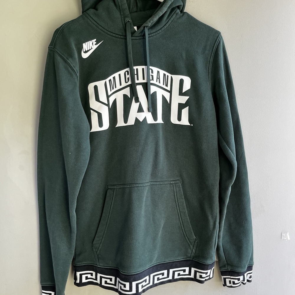 Michigan State Spartans Hoodie Mens Small Basketball Nike Pullover Sweatshirt S